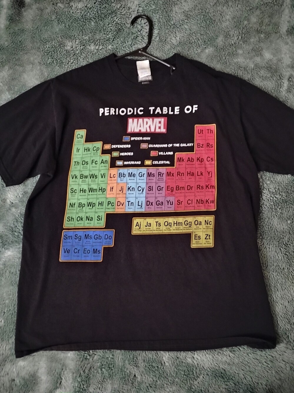 Marvel Periodic Table T-Shirt Men's Size XL